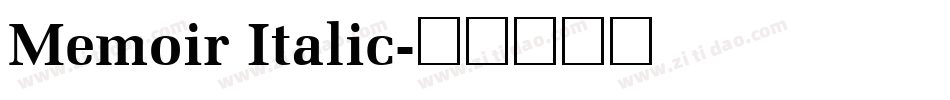 Memoir Italic字体转换